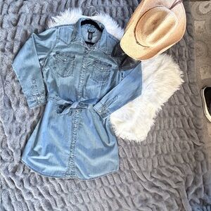Wrangler Western Snap Denim Dress XL NWOT
